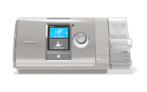 : A cut-out of an AirCurve 10 CS PaceWave machine shown from the front