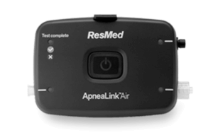 A cut-out of the ApneaLink screening device for home sleep testing shown from the front.
